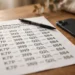 A printed page of account backup codes stored safely next to a phone