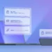 Illustration of a laptop with a floating clipboard history panel showing a list of copied snippets, and a phone beside it with a similar clipboard card