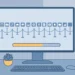 Illustration of a computer booting up while a queue of app icons waits behind a loading bar