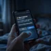 A hand holding a smartphone at night showing a sign-in approval notification with New login attempt and Deny/Approve buttons